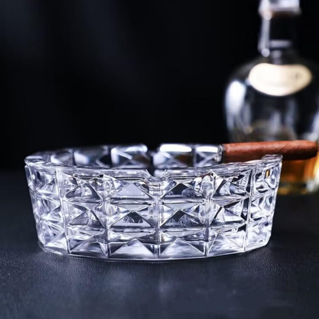 Amazon.co.jp: ガラス 灰皿 クリスタル灰皿 ガラス製卓上灰皿 おしゃれ